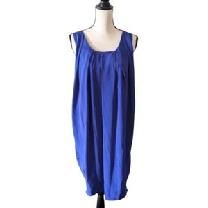 🌟 Flowy Cobalt Blue Balloon Shift Dress Size Small